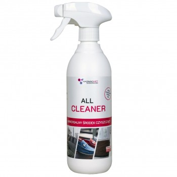 Płyn do czyszczenia tapicerki materiałowej i skórzanej, gumy, plastików z dodatkiem cząstek srebra - All Cleaner 500 ml
